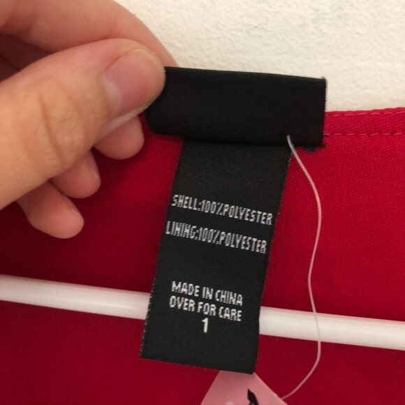 NEW NWT OLD TAG TORRID 1 Plus Size Surplice Chiffon Blouse Raspberry Pink Red 1X - Picture 5 of 15